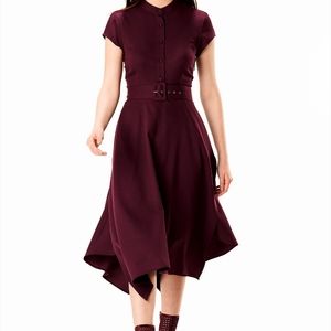 Eshakti Size 16 Wine Hi-Low Hem sides. New with Tags.